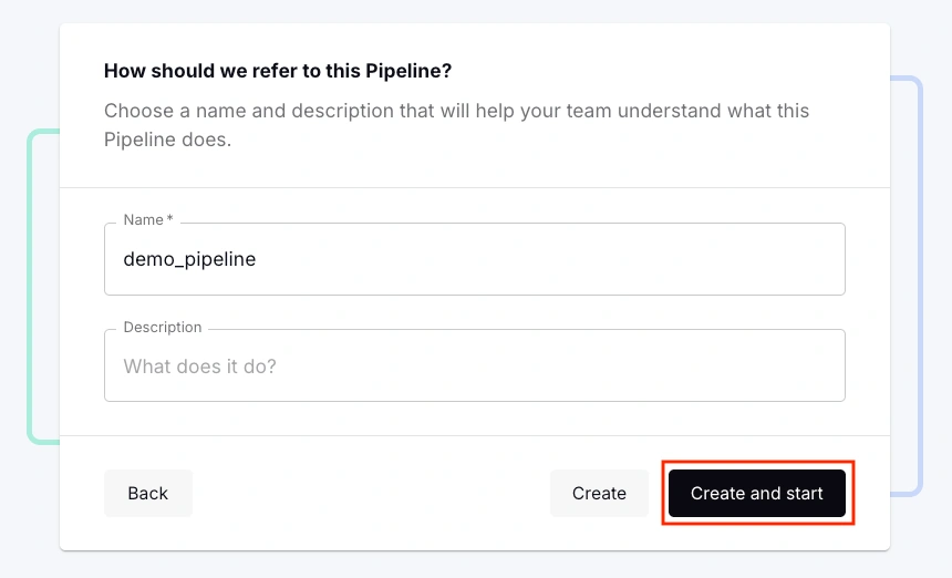 An image showing the next step in creating a pipeline